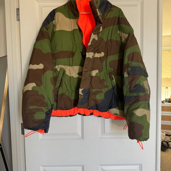 Ivy Park x Adidas Reversible Puffy Coat Parka Oversized Jacket / Size L - Picture 12 of 15